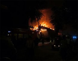 Строящийся дом горел в Арзамасе 12 ноября