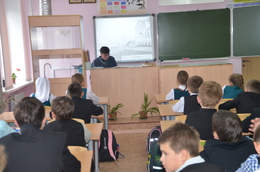 Встреча учащихся православной гимназии с директором архива города Арзамаса.